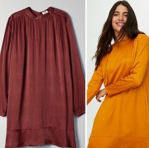 Aritzia $178 Little Moon Honeysuckle Dress in Maroon Sz S Oversized